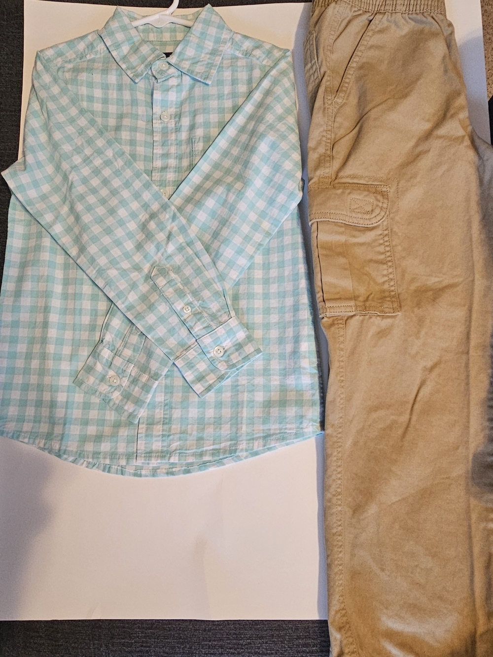 The Children's Place Light Aqua Gingham Button-Down Shirt